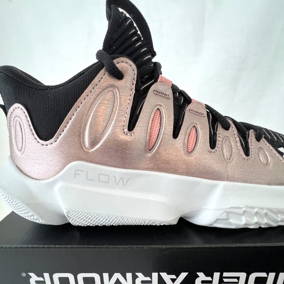 Under Armour UA Flow Breakthru 4 Womens Black Rose Gold, Sz 8.5 New with Box! - Picture 9 of 14